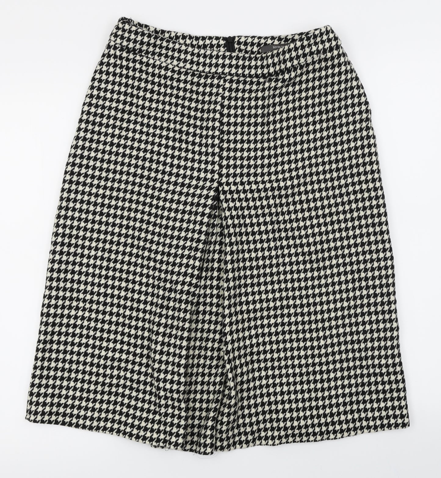 River Island  Womens White Check  A-Line Skirt Size 12