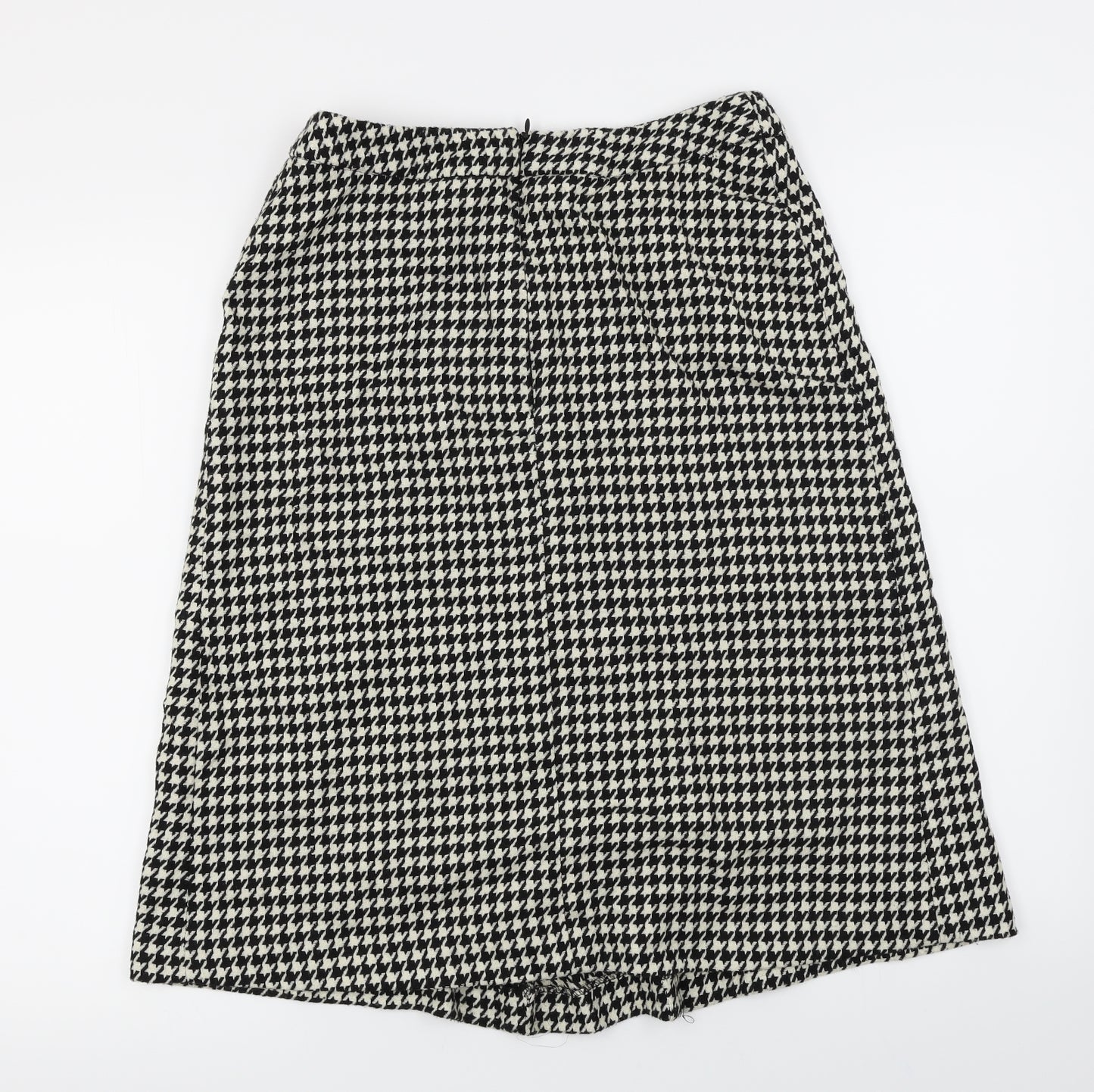 River Island  Womens White Check  A-Line Skirt Size 12