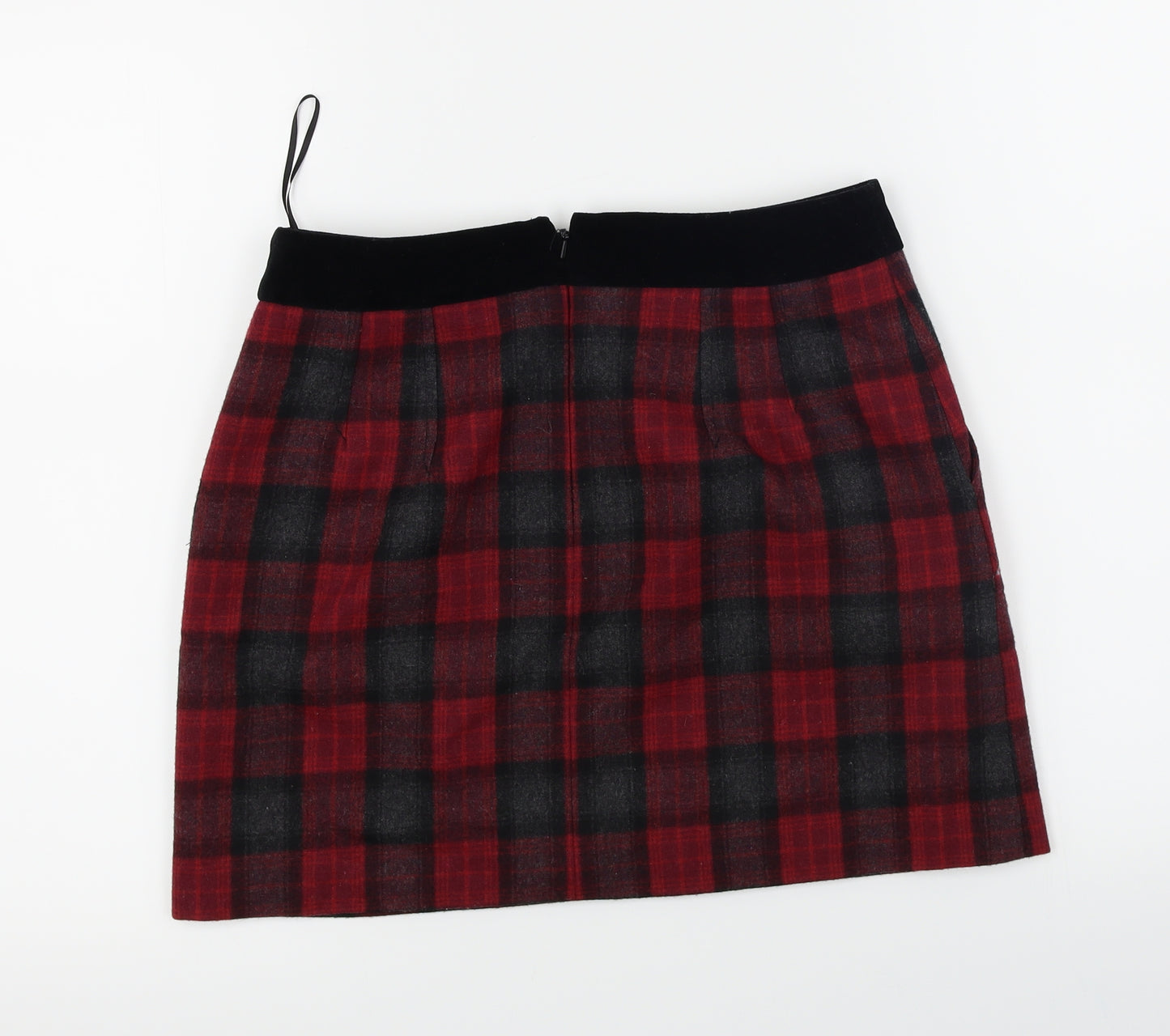 Jack Wills  Womens Red Check  A-Line Skirt Size 10