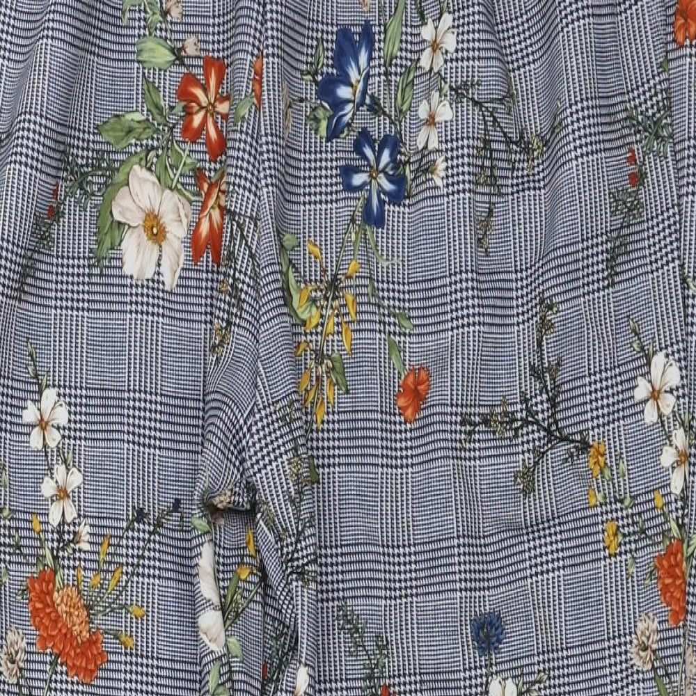 Primark  Womens Blue Floral  Trousers  Size 16 L25 in