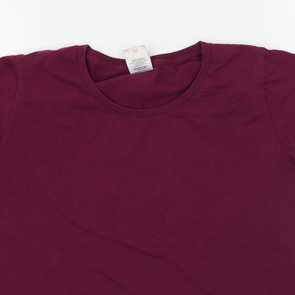 Fruit of the Loom  Womens Purple   Basic T-Shirt Size L