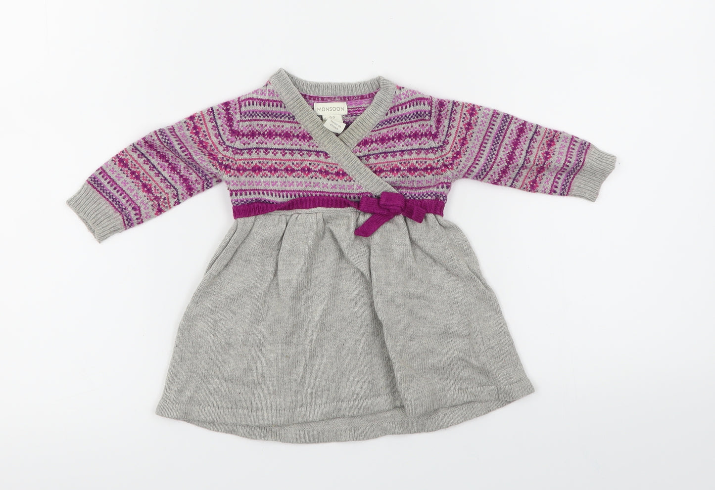 Monsoon  Girls Grey   A-Line  Size 0-3 Months