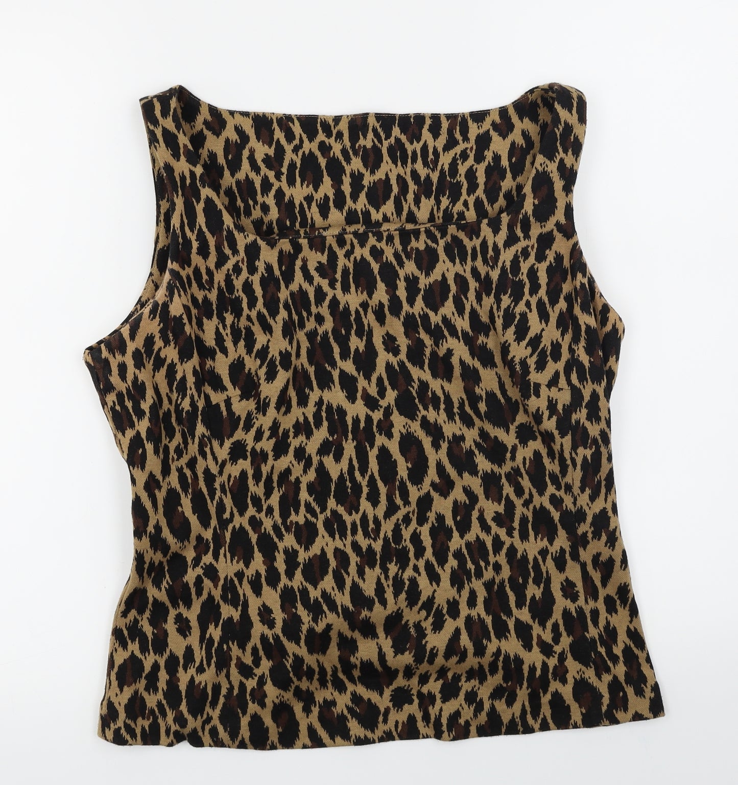 Preworn  Womens Multicoloured Animal Print  Basic T-Shirt Size L