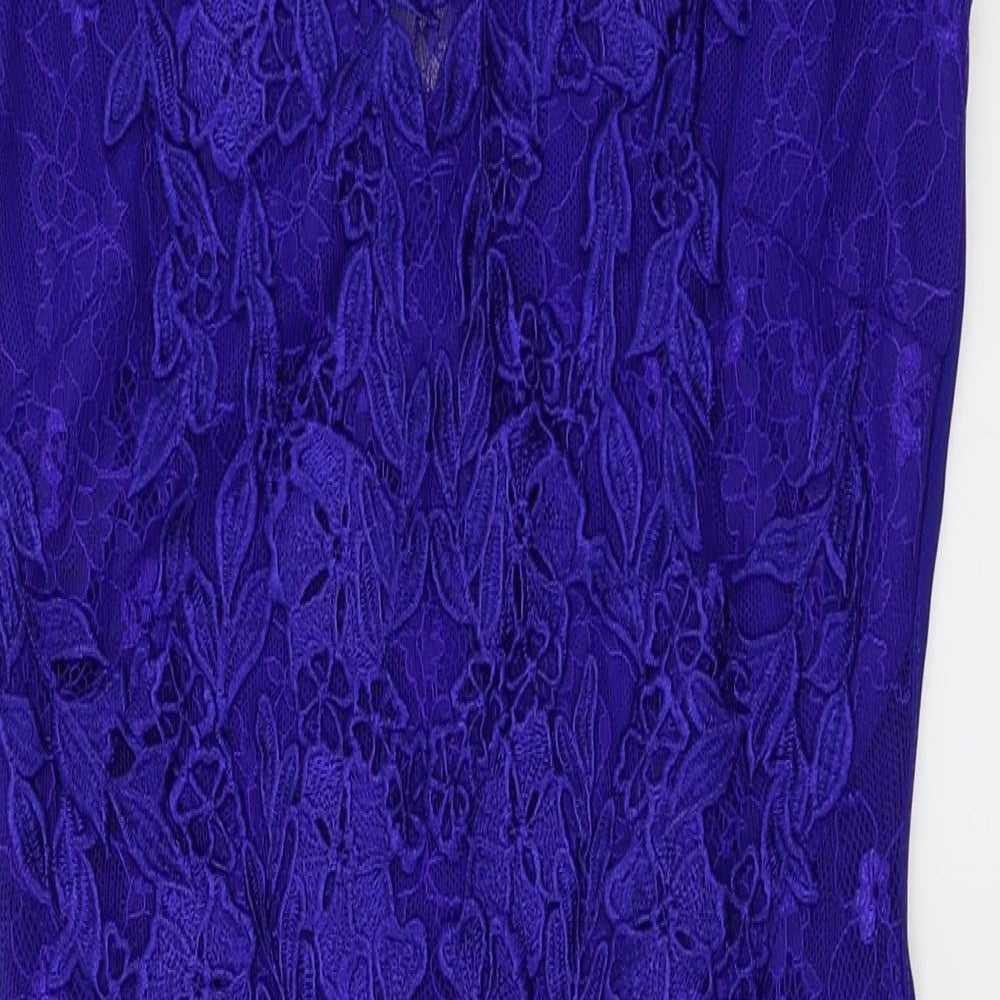 Lipsy  Womens Purple Floral  A-Line  Size 8