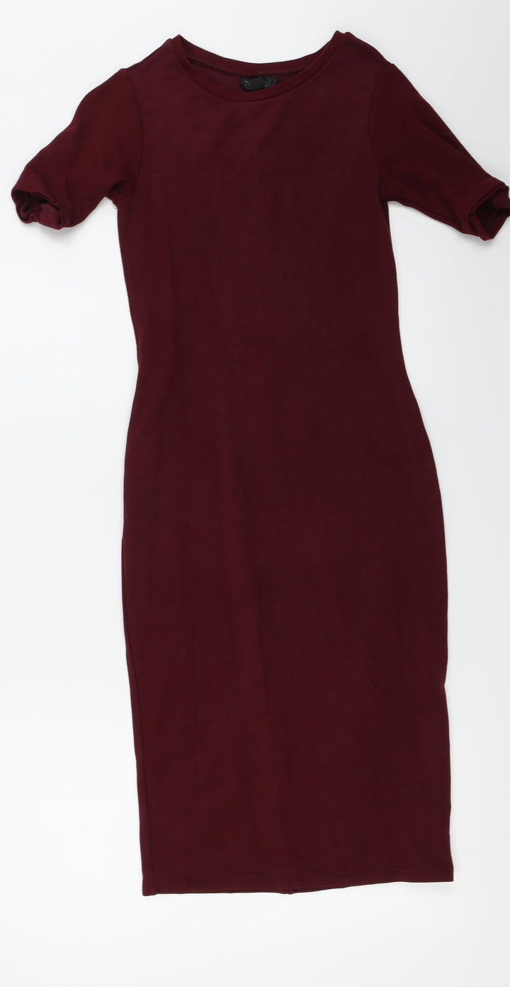 Topshop Womens Red Bodycon Size 8