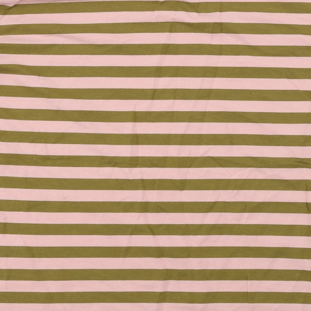 TU Womens Pink Striped  Basic T-Shirt Size 14