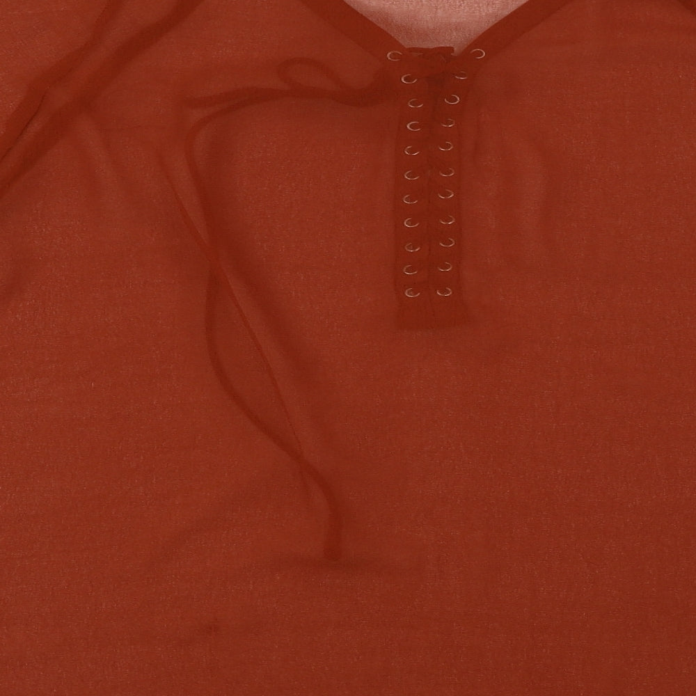 Glamorous  Womens Brown   Basic Blouse Size L