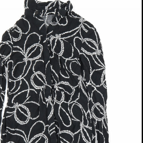 Warehouse Womens Black   Tunic Button-Up Size 6