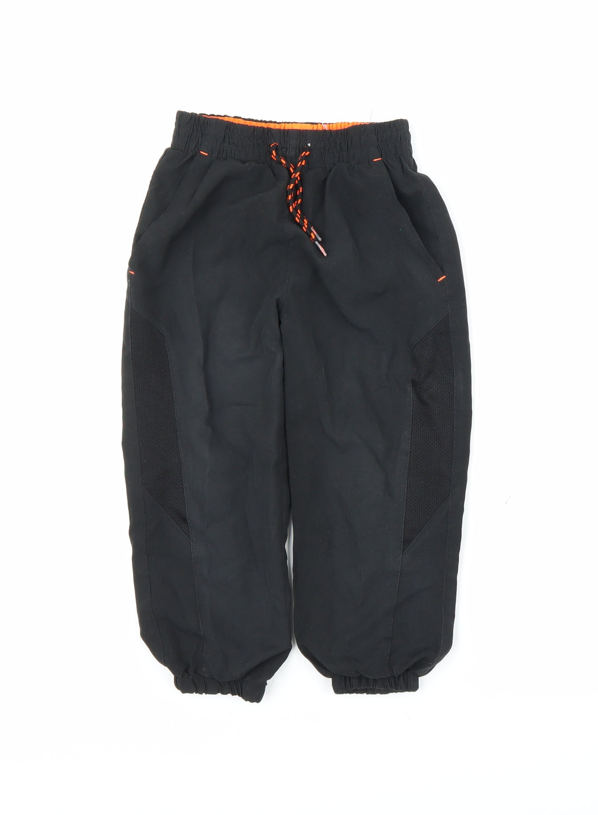 Preworn Boys Black   Sweatpants Trousers Size 4-5 Years