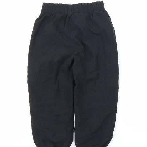 Preworn Boys Black   Sweatpants Trousers Size 4-5 Years
