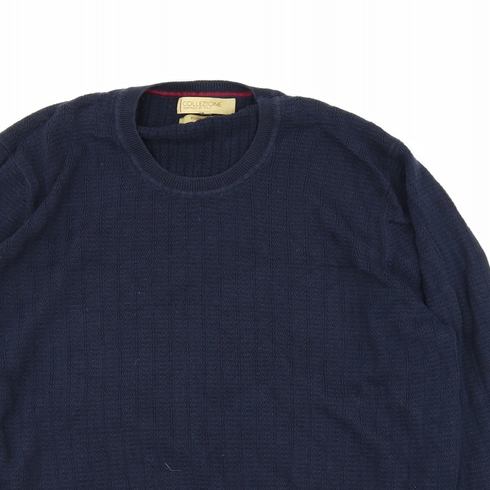 Collezione Mens Blue   Pullover Jumper Size XL