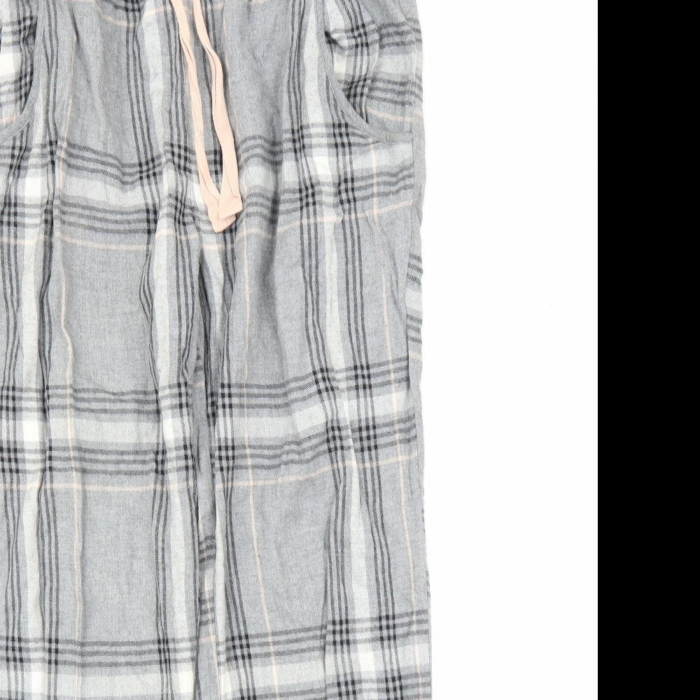 NEXT Womens Grey Plaid  Chemise Lounge Pants Size M