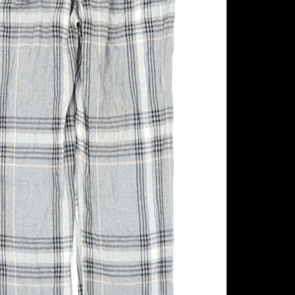 NEXT Womens Grey Plaid  Chemise Lounge Pants Size M