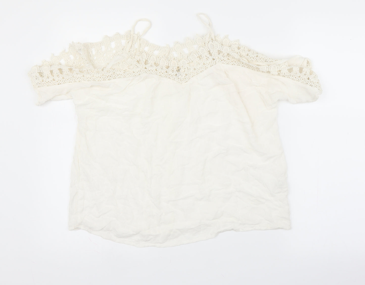 River Island Womens White   Camisole Blouse Size 6
