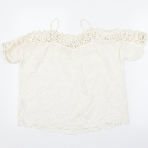 River Island Womens White   Camisole Blouse Size 6