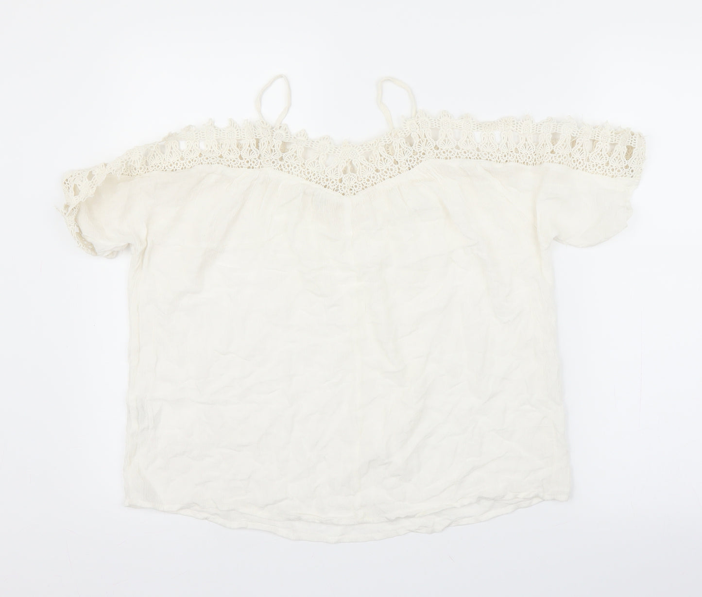 River Island Womens White   Camisole Blouse Size 6
