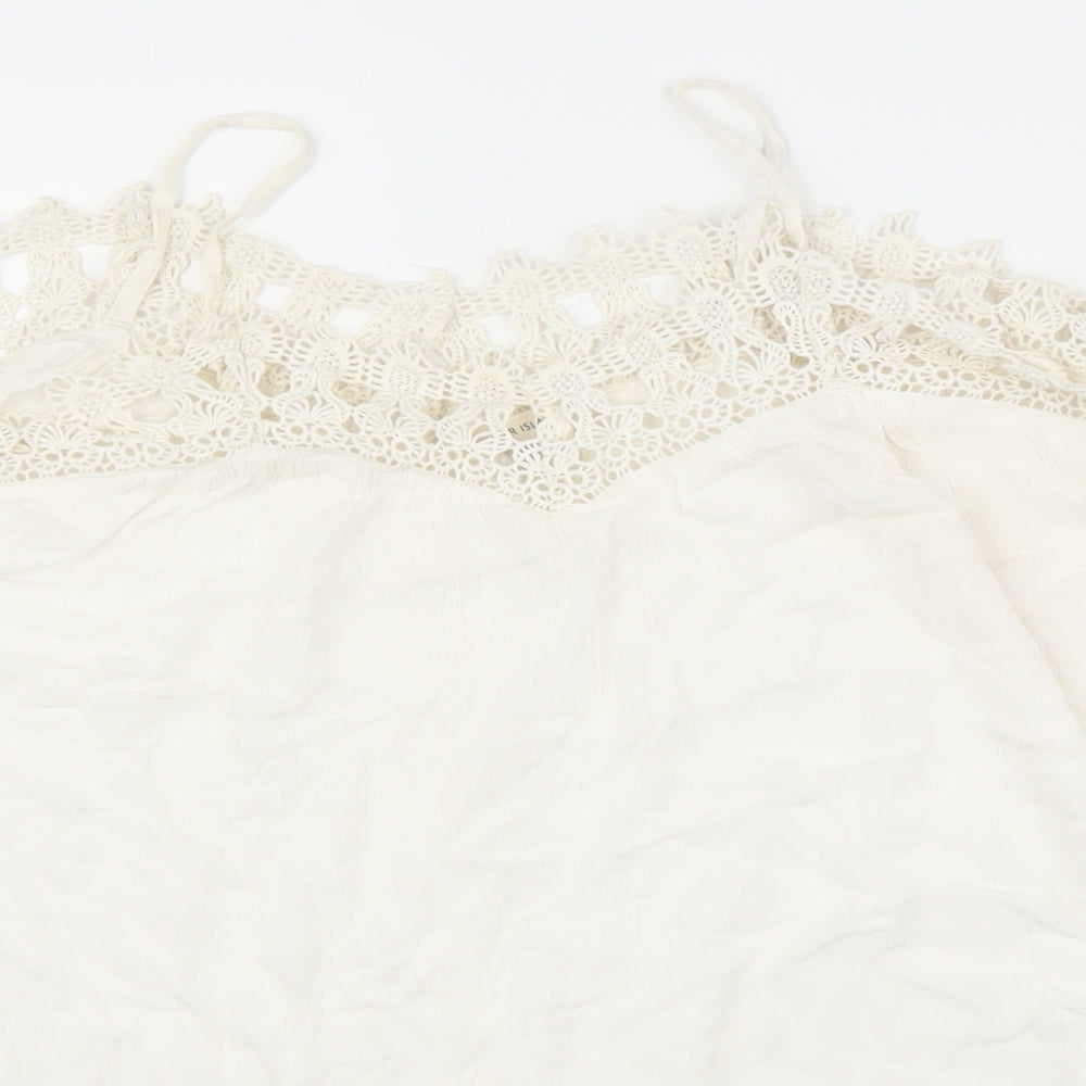River Island Womens White   Camisole Blouse Size 6
