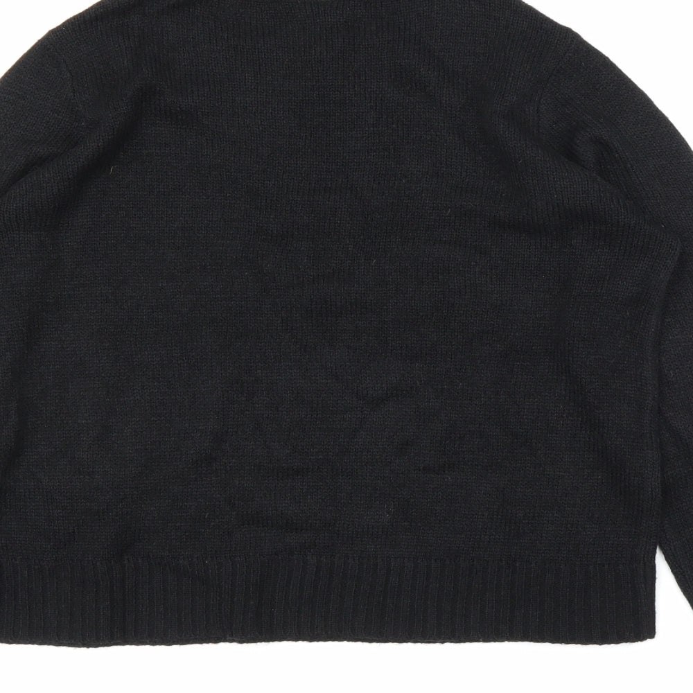 H&M Womens Black   Pullover Jumper Size S