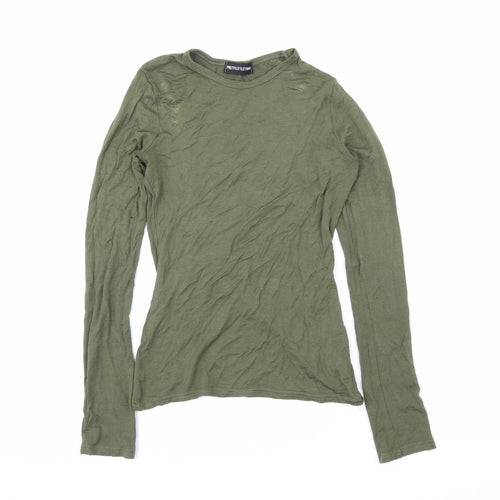 PRETTYLITTLETHING Womens Green   Basic T-Shirt Size 8