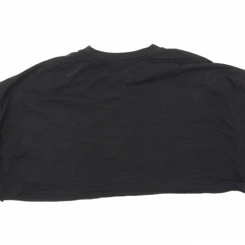 M Womens Black   Cropped T-Shirt Size 8