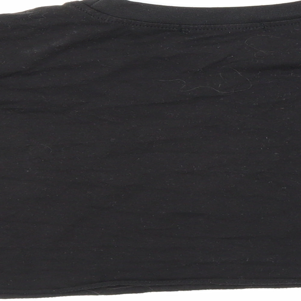 M Womens Black   Cropped T-Shirt Size 8