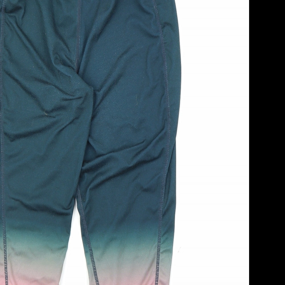 Elle Sport Womens Multicoloured   Compression Leggings Size 14 L17 in