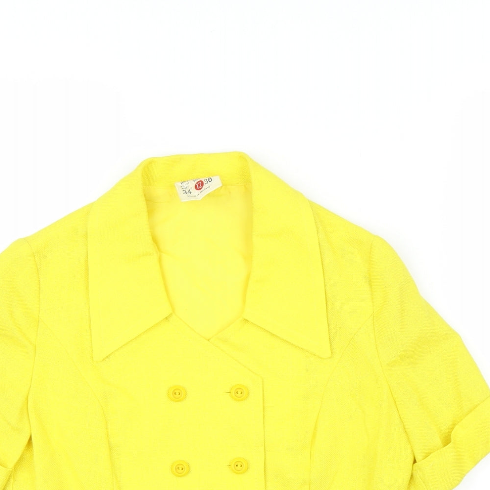 M&S Womens Yellow   Basic Blouse Size 12