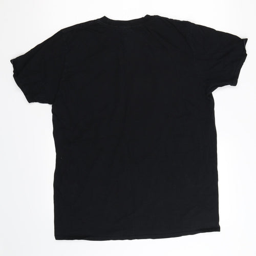Gildan Mens Black    T-Shirt Size L  - Stranger Things