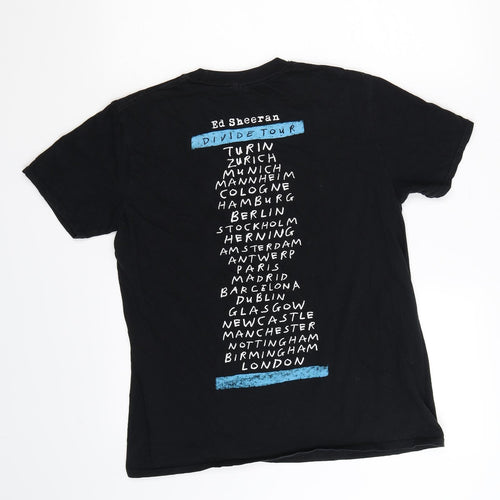 Gildan Mens Black    T-Shirt Size M  - Ed Sheeran Divide Tour