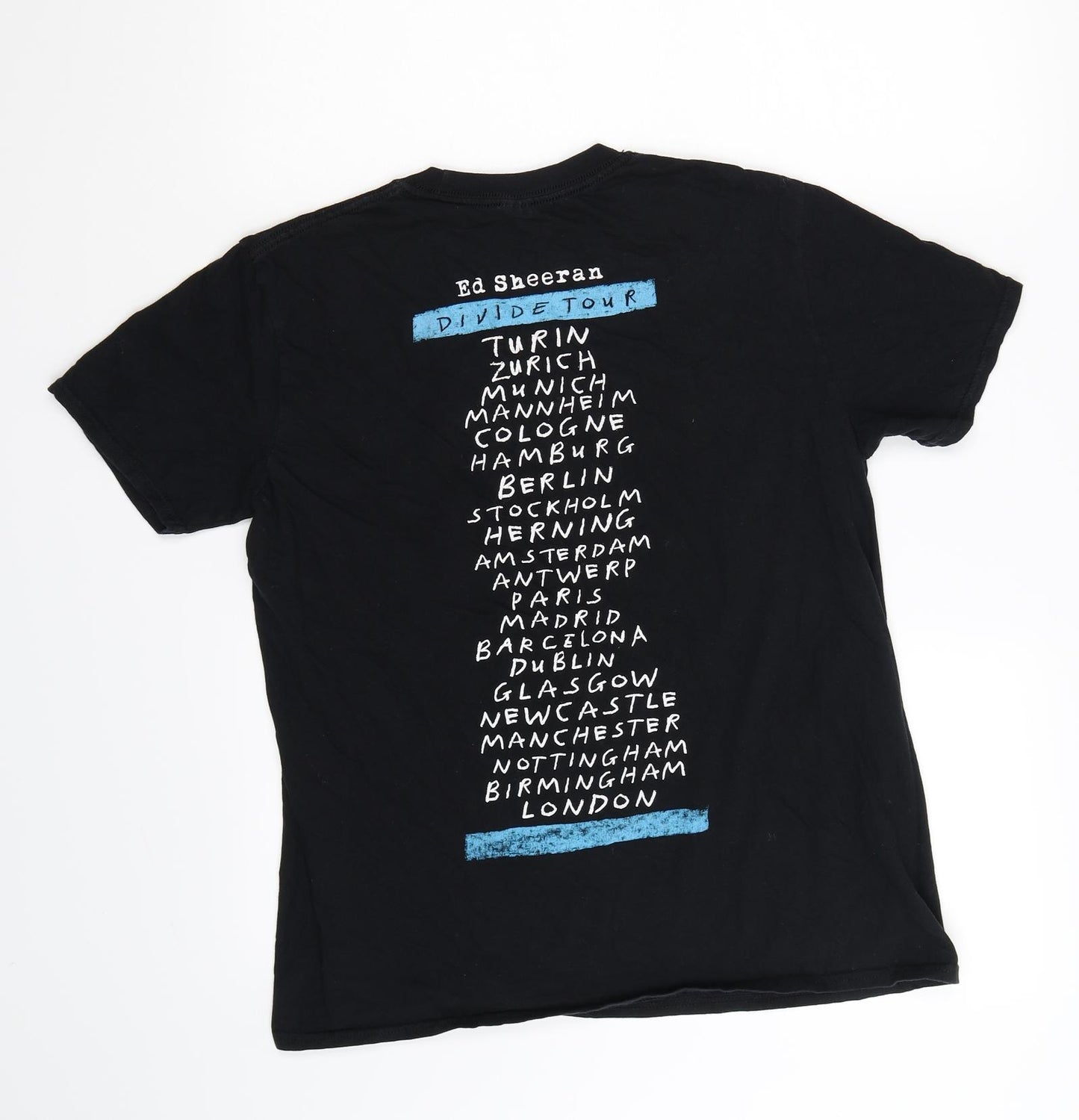 Gildan Mens Black    T-Shirt Size M  - Ed Sheeran Divide Tour