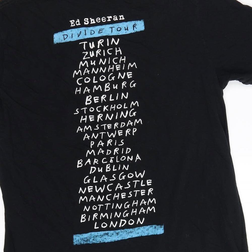 Gildan Mens Black    T-Shirt Size M  - Ed Sheeran Divide Tour