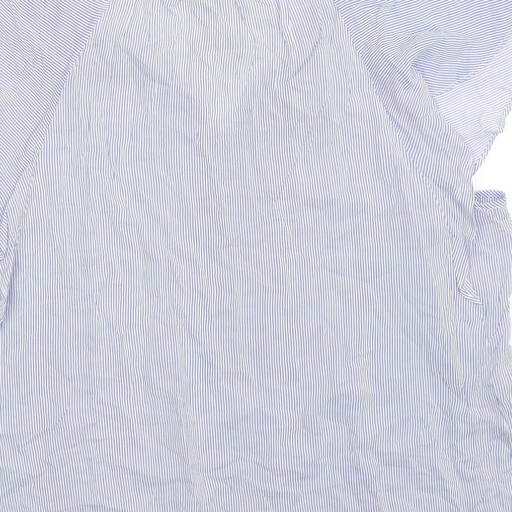 H&M Womens Blue Striped   Blouse Size 10