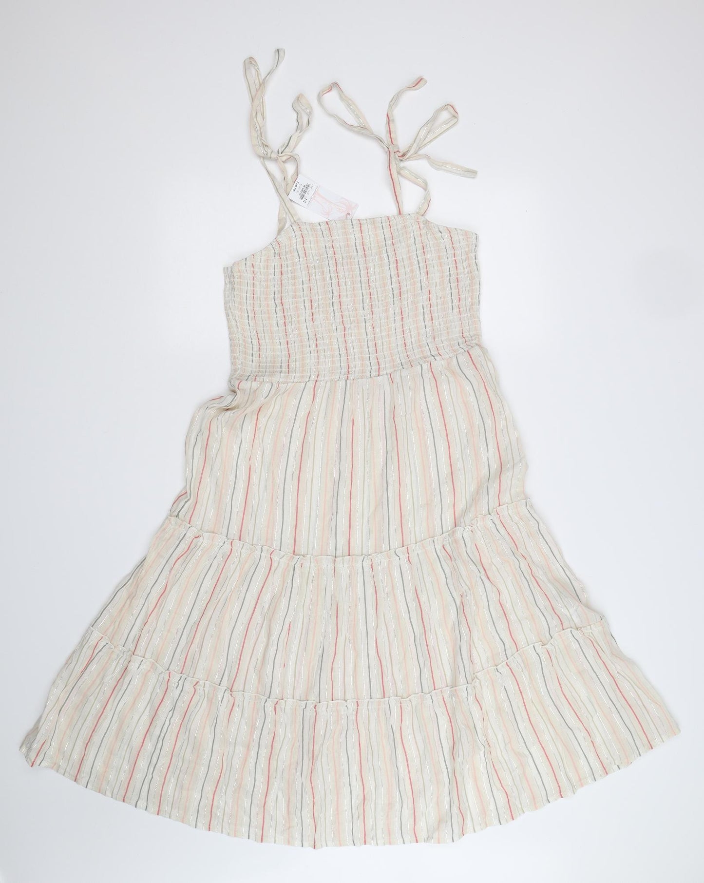 Dorothy Perkins Womens Ivory Striped  Fit & Flare  Size M
