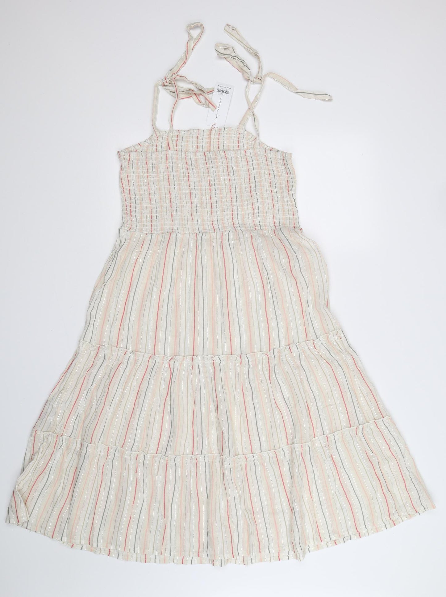 Dorothy Perkins Womens Ivory Striped  Fit & Flare  Size M