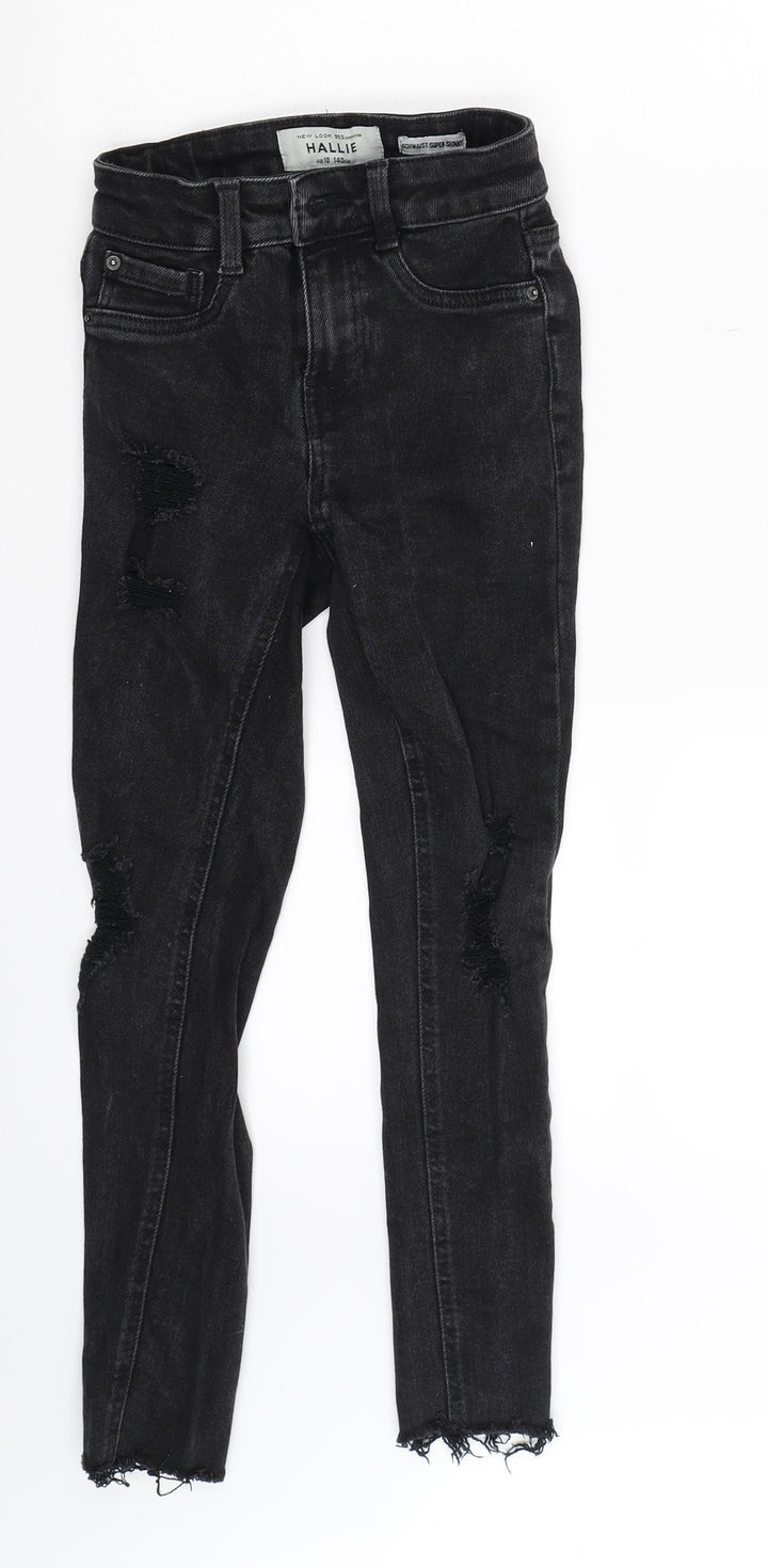 New Look Girls Black   Skinny Jeans Size 10 Years