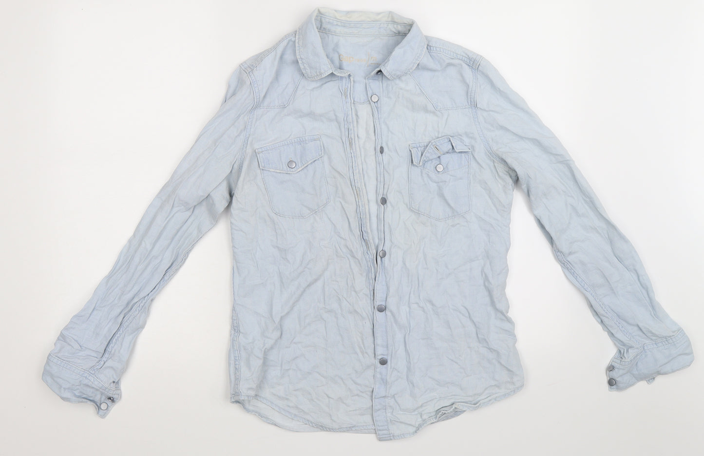 Gap Mens Blue    Button-Up Size M