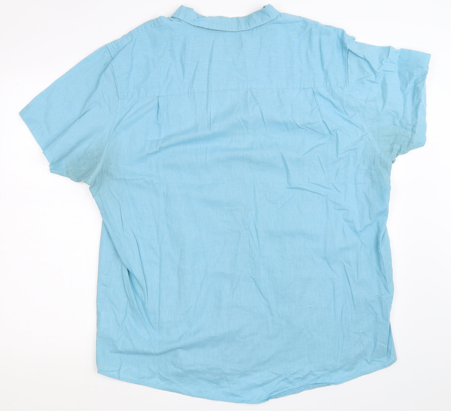 On Fire Mens Blue    Button-Up Size 2XL