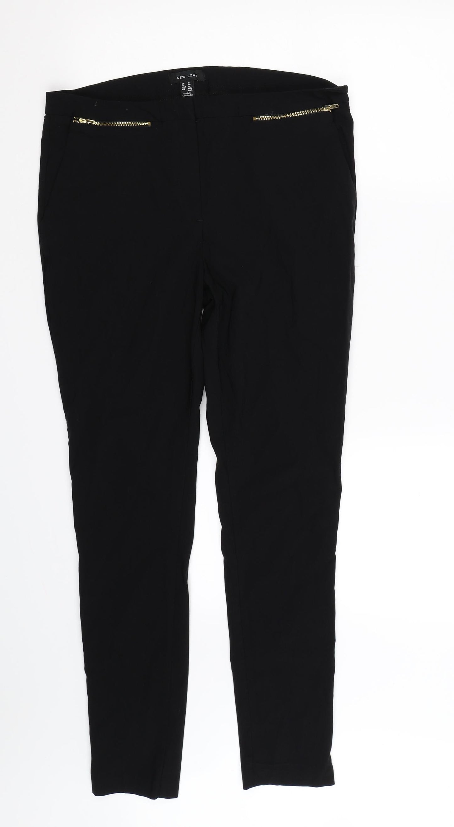 New Look Womens Black   Jegging Trousers Size 16 L27 in