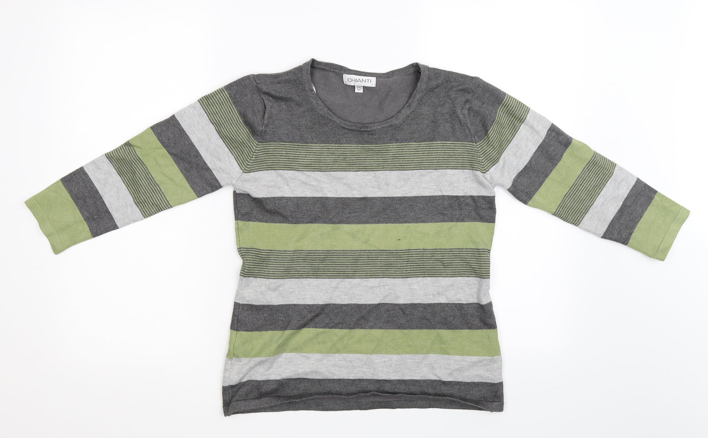 Chianti Womens Multicoloured Striped  Pullover Sweatshirt Size S