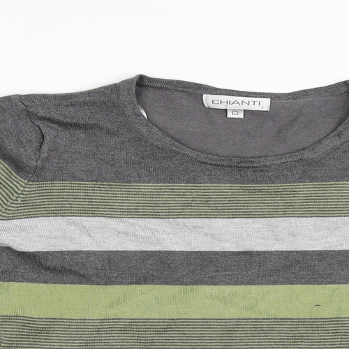 Chianti Womens Multicoloured Striped  Pullover Sweatshirt Size S