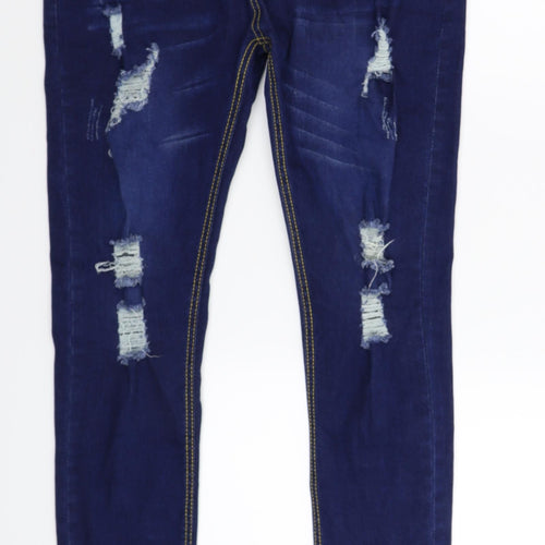 Preworn Womens Blue  Denim Skinny Jeans Size 34 L31 in