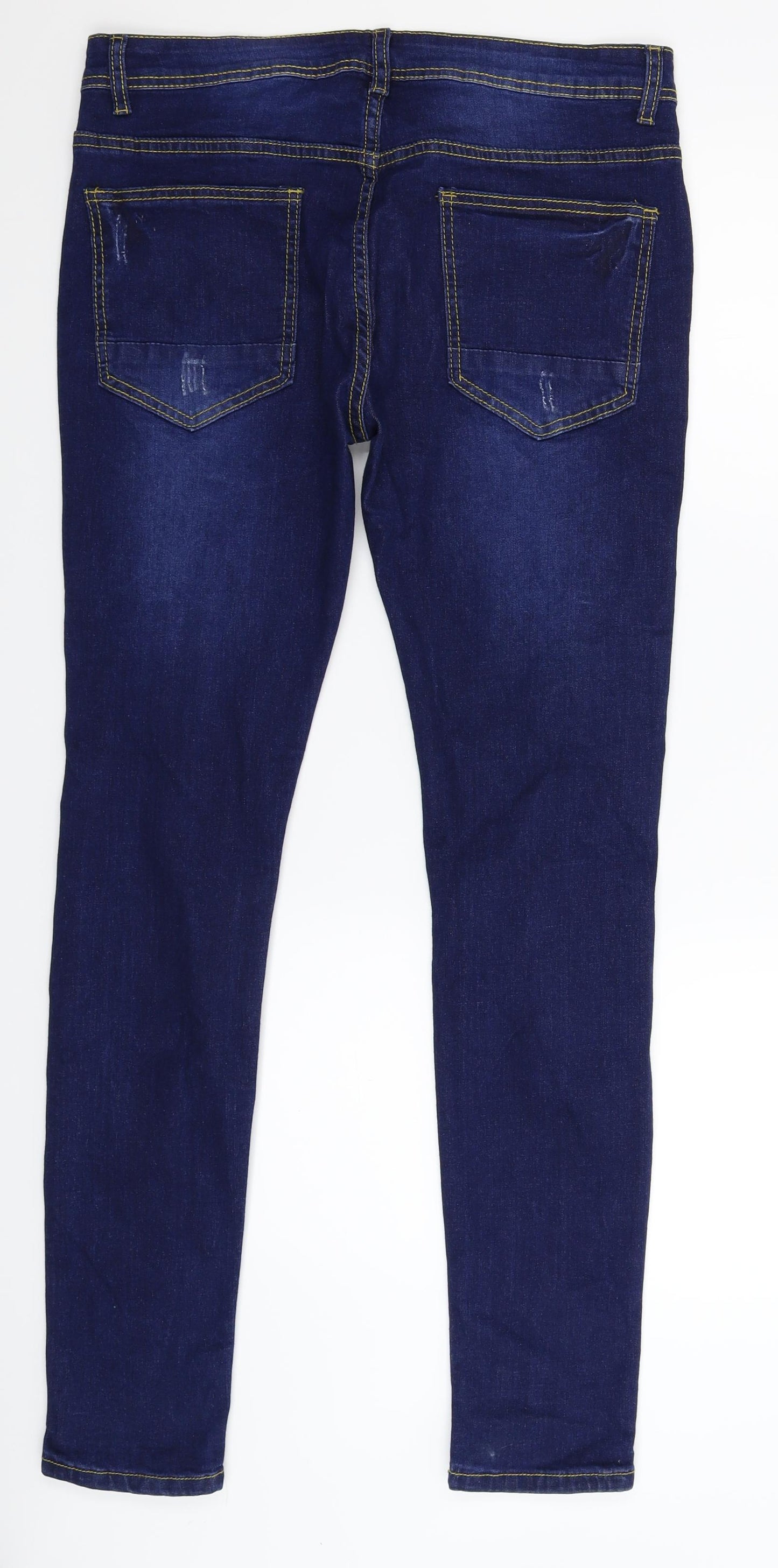 Preworn Womens Blue  Denim Skinny Jeans Size 34 L31 in