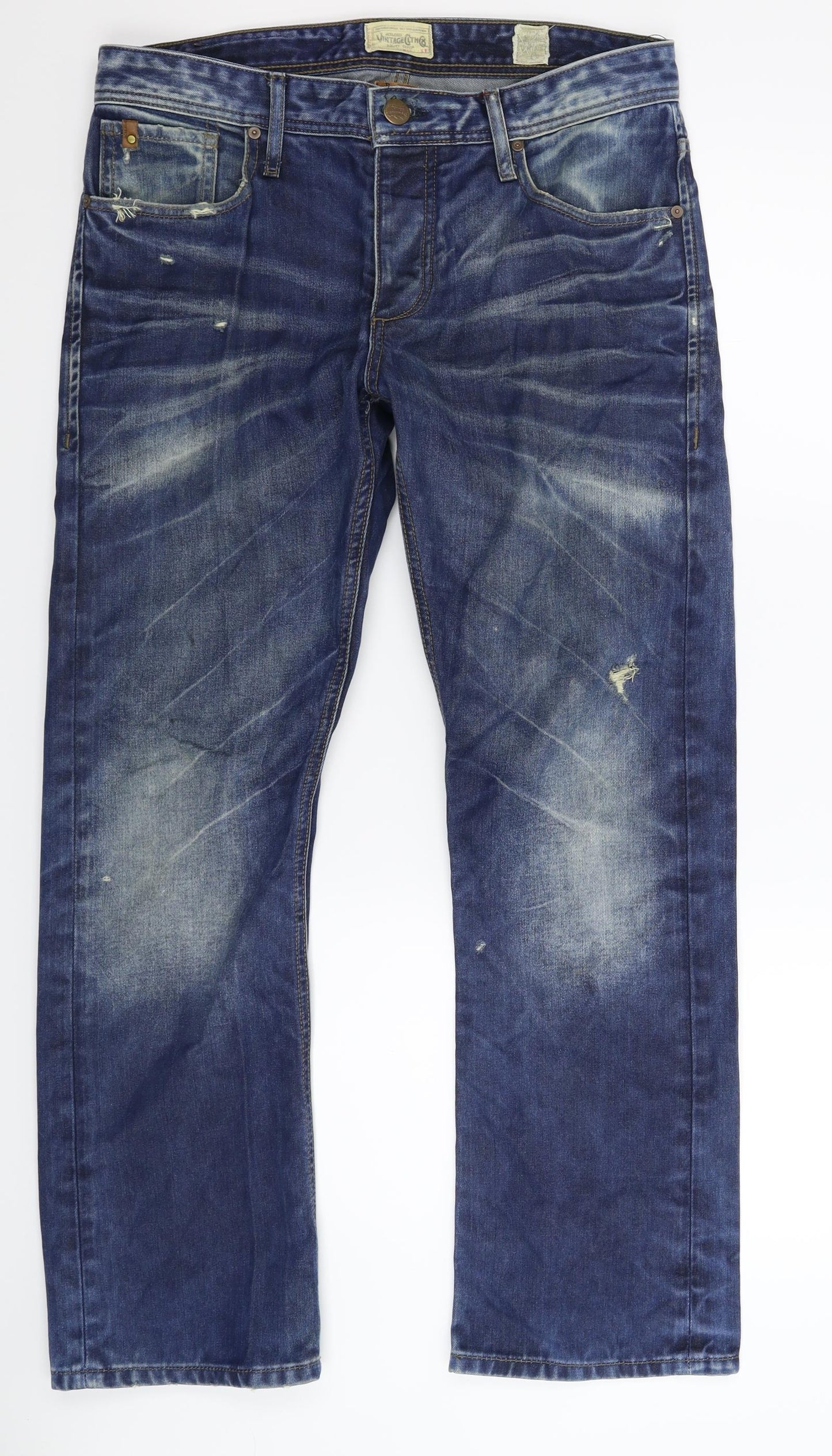 JACK & JONES Mens Blue  Denim Bootcut Jeans Size 32 L30 in