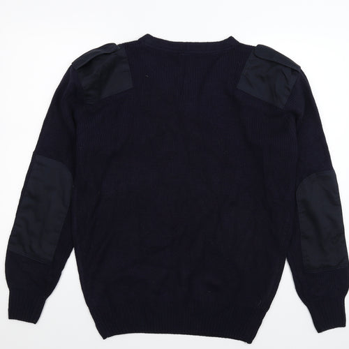 Economy Mens Blue  Knit Pullover Jumper Size L