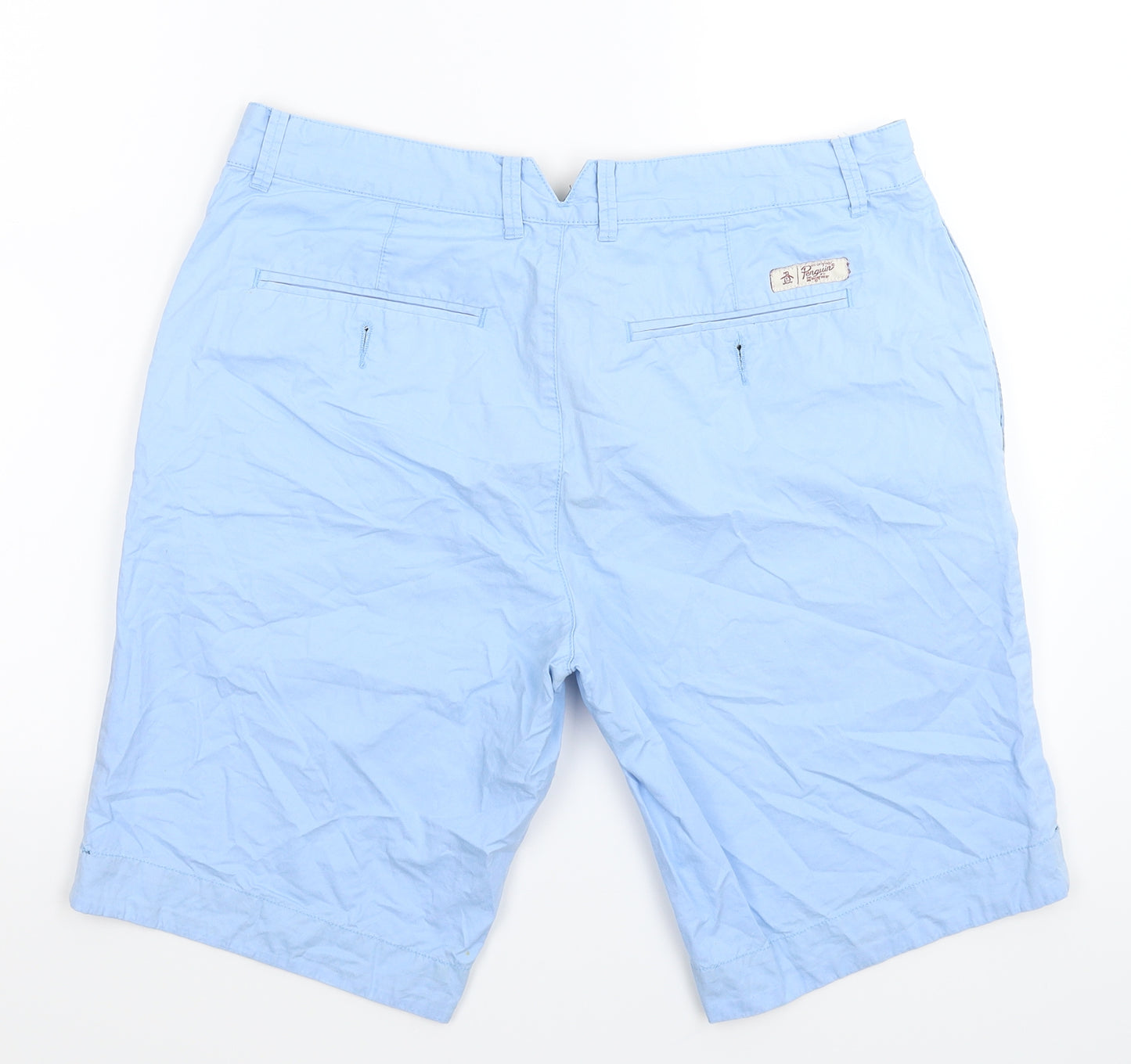 Penguin Mens Blue   Chino Shorts Size 32