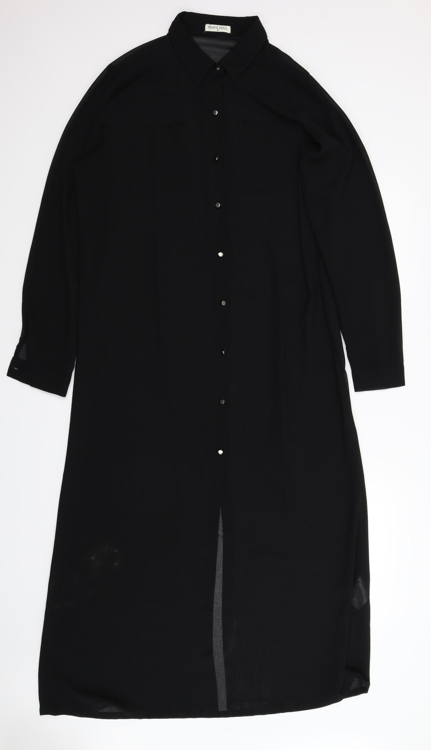 Brave Soul Womens Black   Shirt Dress  Size S