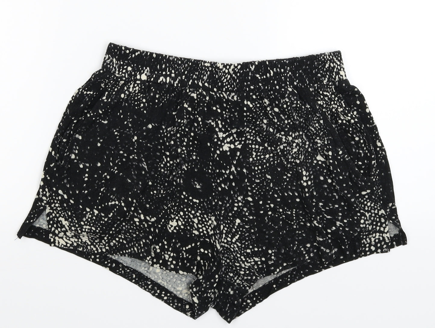 H&M Womens Black Solid  Babydoll Sleep Shorts Size S