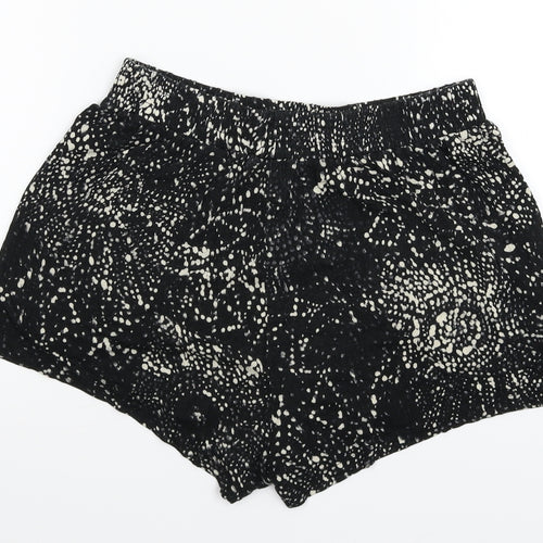 H&M Womens Black Solid  Babydoll Sleep Shorts Size S