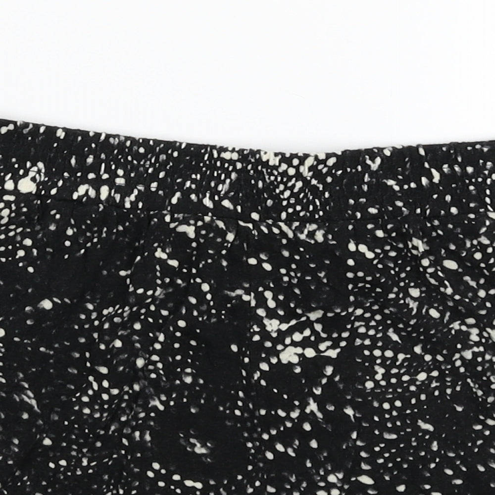 H&M Womens Black Solid  Babydoll Sleep Shorts Size S
