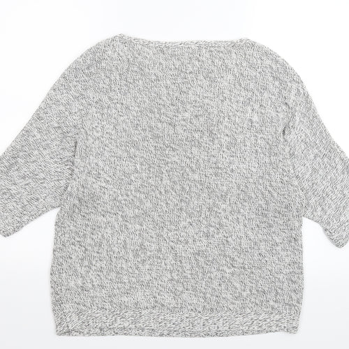 H&M Womens Grey  Knit Pullover Jumper Size S
